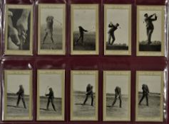 Fine and scarce set of Marsuma Golfing Cigarette Cards c. 1914 complete set of 50/50 featuring '
