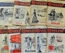 Collection of 1946 and 1947 "Cycling" magazines to incl 13x Vol. CX11 no. 2893 to 2917 and 8x 1947