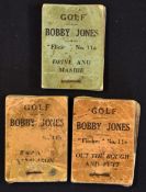 3x Bobby Jones "Golf" Flicker books to include number 11a Drive and Mashie, 11b Brassie and Iron and