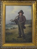 Jowett, S (After) "THE DUFFERS CADDIE" oleograph on canvas with signature to the bottom rhc from the