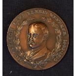 The Everlegh Memorial Tennis Tournament winners bronze medal - embossed on the obverse head and