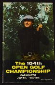1975 Open Golf Championship programme signed by the winner Tom Watson and runner up Jack Newton -