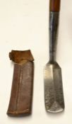 Holtzappell & Co Pat steel weed cutter fitted with a hickory shaft c/w brass tip and comes with