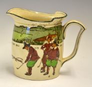 Royal Doulton Golfing Series Ware Westcott jug - decorated with Crombie style golfing figures and