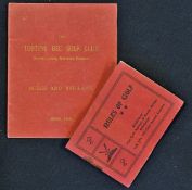 1906 Tooting Bec Golf Club (South Lodge Mitcham) Rules and Bye Laws dated June 1906 the original red