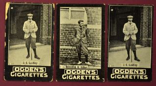 3x Ogden's Cigarette Tabs Type real photograph golf cards - Series F 2x J E Laidley (F.352) (one