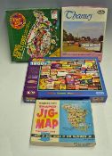 Jigsaw Board game selection including Waddington's Shaped Jig-Saw of North America overall 22 7/8" x