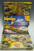 Airfix 1970s vintage sets and games including Gun Emplacement, Pontoon Bridge and Coastal Defence