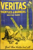 1920 Original Veritas Gas Mantle Poster by John Hassell Paper on Linen 10 X 6 Ft: John Hassall (