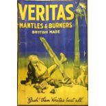 1920 Original Veritas Gas Mantle Poster by John Hassell Paper on Linen 10 X 6 Ft: John Hassall (