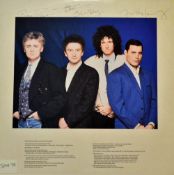 Pop Group Queen (Freddie Mercury) Autographed Record Inner Sleeve the Miracle: Autographed to top