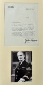 Autographed Letter / Photograph Jack Warner: Famous for the TV series Dixon of Dock Green
