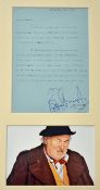 Autographed Letter / Photograph Bill Maynard: Autographed letter dated 1967 mounted with