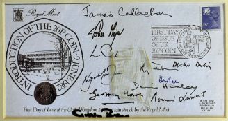 Autographs Various Prime Ministers / Politicians on FDC including John Major, James Callaghan,