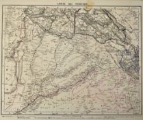 India - Punjab - Map British Occupied Sikh States With Kashmir Under Gulab Singh C1850s a large rare