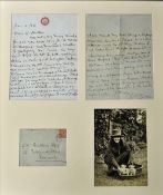 Autographed Letter / Photograph Lady Lawson (Mary Camilla Macan): Autographed letter mounted with