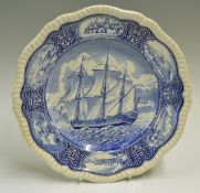 Blue and White Spode Nelson plate measures 27cm diameter approx. in good condition