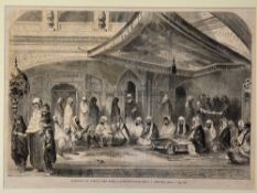 India - Punjab Early Engraving Of Golden Temple Amritsar 1850s an early steel engraving of the