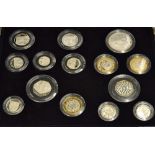 2011 The United Kingdom Silver Proof Coin Set consisting of £5, 3x £2 (with fine gold plate), 3x £1,