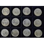 Selection of Elizabeth Silver Crown Coins to include 5x 1977, 2x 1965 Churchill, 3x 1981 Royal
