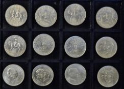 Selection of Elizabeth Silver Crown Coins to include 5x 1977, 2x 1965 Churchill, 3x 1981 Royal