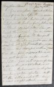 India & Punjab - Detailed First Sikh War Letter Autograph letter from Edward Dundas Hale, Lieut.