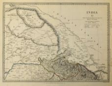 India - Punjab - Sikh State Dominions Of Ranjeet Singh Map C1834 a rare diffusion of useful