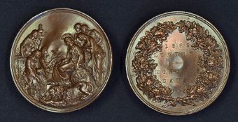 International Exhibition 1862 very large impressive Medallions in two halves the obverse; Seated