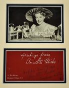 Autographed Letter / Photograph Annette Mills: Famous for Muffin the Mule and Prudence the Kitten