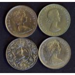 Selection of Elizabeth Coins to include 1965 Churchill, 1977 Jubilee, 1980 Queen Elizabeth The Queen