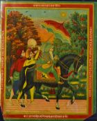 India- Punjab - Maharaja Ranjit Singh Trade Label 1900's a vintage trade label made in Manchester,