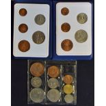 1971 Great Britain's First Decimal Coins containing 5 coins within plastic wallet, also includes