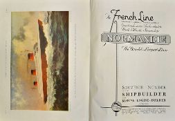 'S.S. Normandie' Souvenir of the Shipbuilder Publication 1935 published June. (The year of the