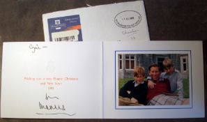 Royal Family Autographed Christmas Card from Prince Charles: Photograph of Prince Charles with
