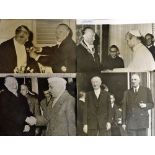 Autograph Selection Konrad Adenauer Press Photographs German Statesman Post War Chancellor of