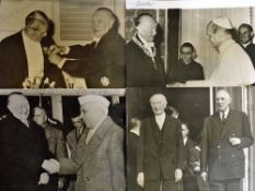 Autograph Selection Konrad Adenauer Press Photographs German Statesman Post War Chancellor of