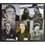 Autograph Selection Leonid Brezhnev Press Photographs First Secretary of Russian Communist Party a