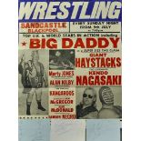 Original Wrestling Poster: Featuring, Giant Haystacks, Kendo Nagasaki, Marty Jones together with 3