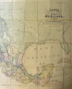 Edward Stanford 1845 Map of Mexico survey for the Mexican government by Pedro Garcia Conde, signed