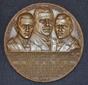 Death of the three Counts von Spee 1914 Cast Bronze Medal by K. Goetz, 'Drei Grafen von Spee' facing