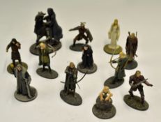 Selection of Lord of The Rings White Metal Action Figures with painted decoration featuring