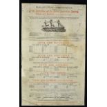 1886 Shipping Poster Advertising Ships from Leith, Rotterdam, Amsterdam, Antwerp, Ghent & Dunkirk