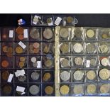 Large Selection of assorted coins, medallions and tokens includes 1897 Victoria Diamond Jubilee,