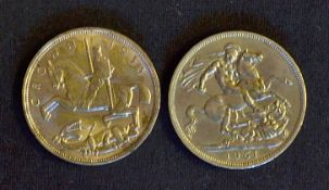 1935 George V Crown Coin and 1951 Festival of Britain Crown Coin both in average to good