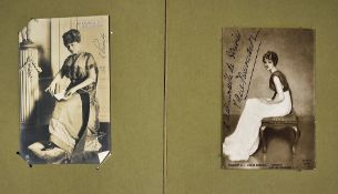 Interesting Selection of Early 20th Century Signed Photo Cards includes largely French Female