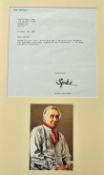 Autographed Letter / Photograph Spike Milligan: Autographed letter dated 1997 mounted with
