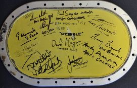 Signed Argentinian Aircraft Panel from Pebble Island raid during the Falklands War signed by ex-