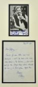 Autographed Letter / Photograph Gordon Kaye (Allo Allo): Autographed letter mounted with
