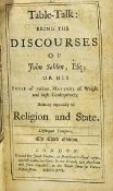 1716 Table-Talk: being the Discourses of John Selden, Esq Book sense of various Matters of Weight