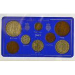 1928 Great Britain Half Crown to Farthing Coin Set King George V includes 8 coins all dated to the